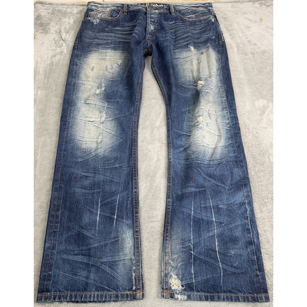 Cult Of Individuality Rebel Straight Jeans Men's Size 44X34 Blue